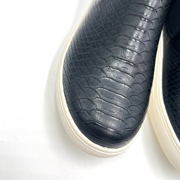 Coconuts By Matisse Womens Black Faux Vegan Snakeskin Leather High Top Sneakers - Picture 4 of 12